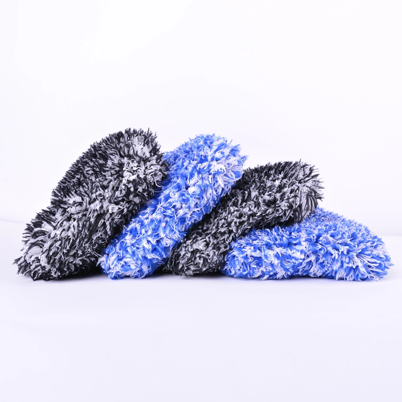 Custom Super Soft Long High Pile Gloves Microfiber Wash Mitt Detailing Car Cleaning Window Microfiber Car Wheel Wash Glove 1