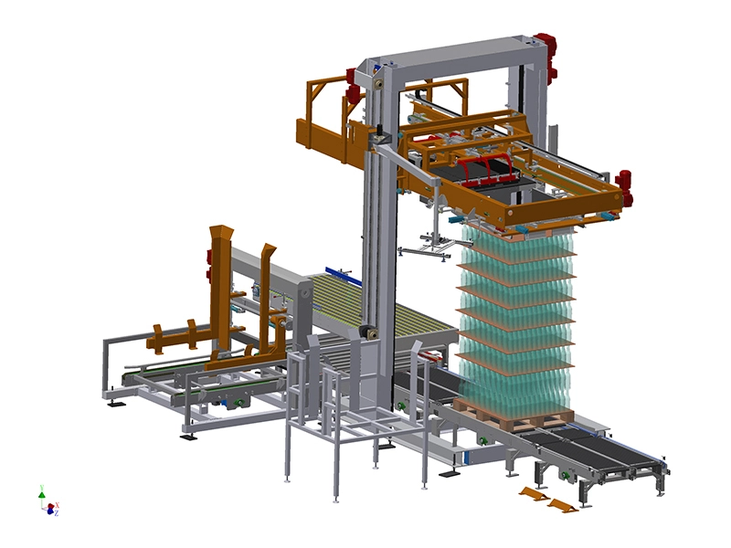 Depalletizers for depalletizing glass bottles 1