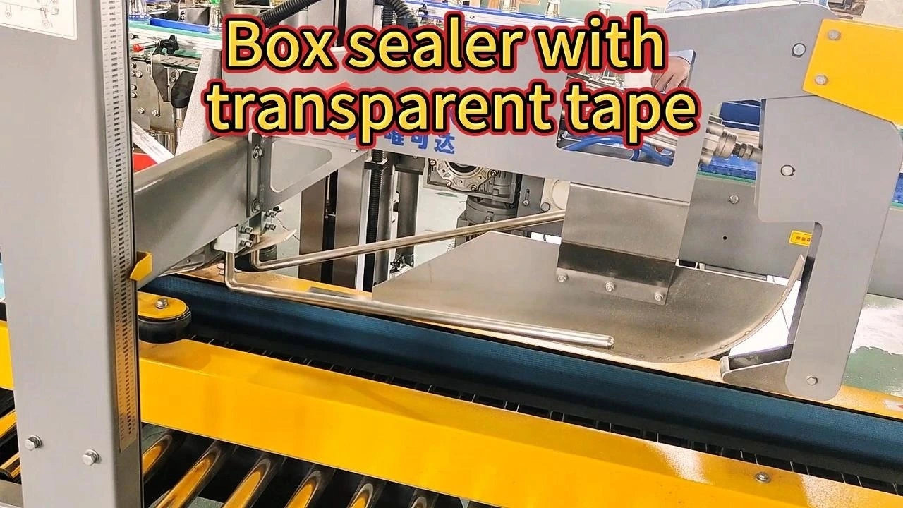 Carton sealer with transparent tape 1