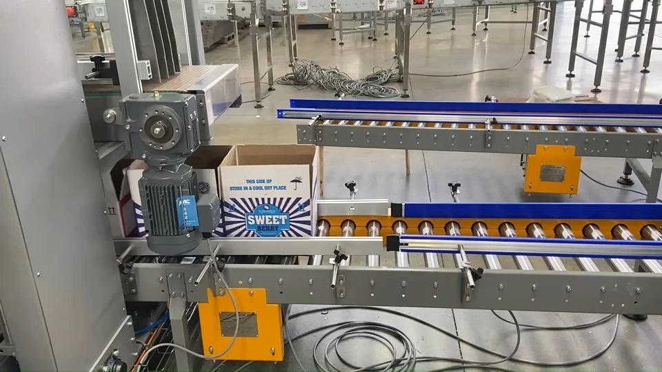 Incartotrice automatica per vino rosso con sistema di tracciamento e presa delle casse - WKD-CZX30A (a tripla testa) 1