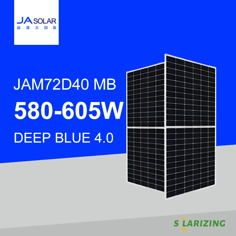 JA 580-605W Solar Panels JAM72D40 MB 580W 585W 590W 595W 600W 605W 1