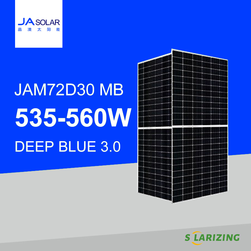 JA 535-560W Solar Panels JAM72D30 MB 535W 540W 545W 550W 555W 560W