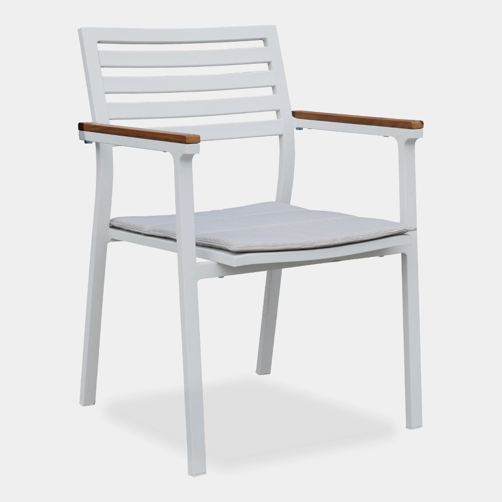 Teak Aluminium Outdoor Chair For Restaurant Terraces Gardens 1