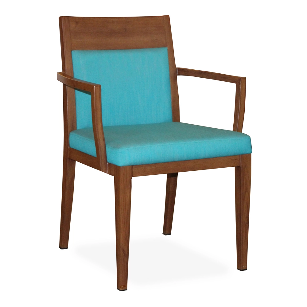 HI509-A Faux Wood Aluminum ArmChair for Hotel Restaurant Senior 5-Stack 1