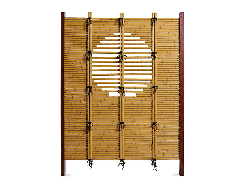 Chinese Courtyard Bamboo Fence - Aluminum Frame & Plastic Bamboo Poles 1