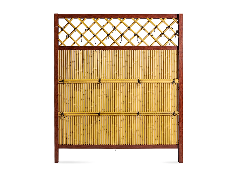 Outdoor synthetic bamboo fence made of anti-insect, fireproof and waterproof plastic 1