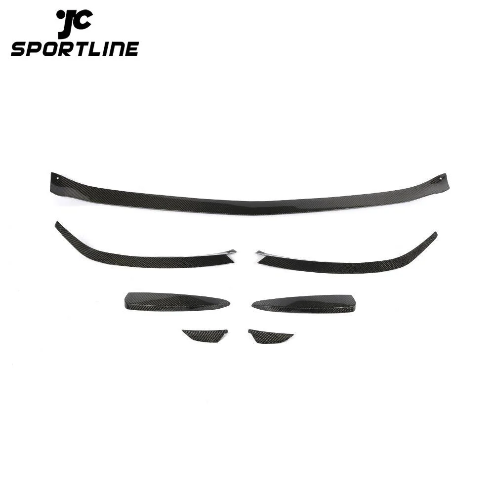 JC-HLY293-CF W177 Carbon Fiber Front Bumper lip Splitter For Mercedes Benz A class A220 Sport 2019 1