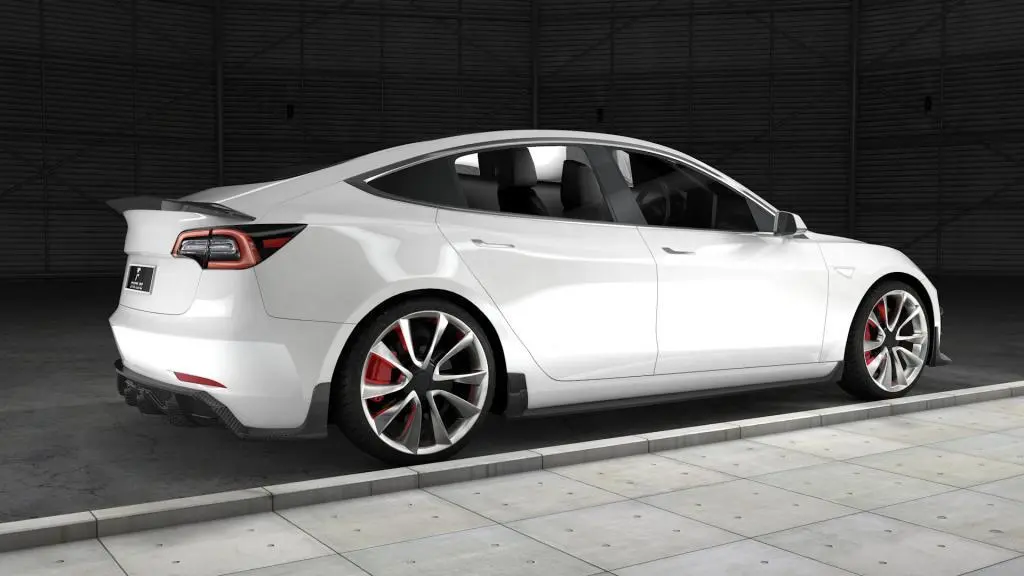 ML-LQ064 Carbon Fiber Car Wing Spoiler for Tesla Model 3 Sedan 4-Door 2016-2019 1