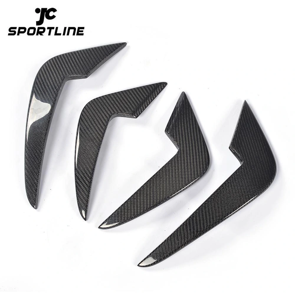 JC-BY013  4PCS/SET NEW 2 Series F87 M2 Carbon Fiber Front Bumper Fins for BMW M2 2016-2017 1