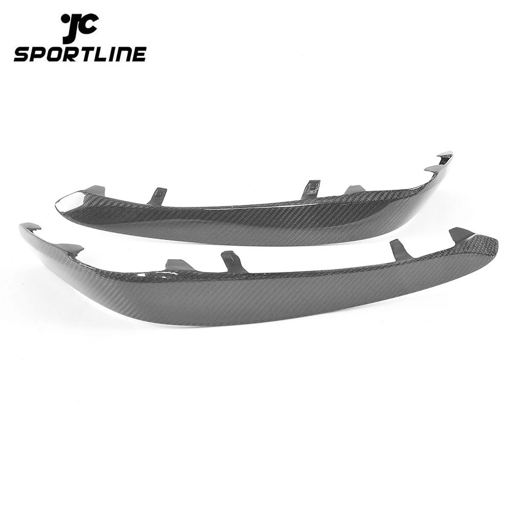 JC-BY004  2PCS/SET Carbon Fibre Car Front Fog Lamp Eyelids Frontlinght Mask Trims for Mercedes Benz C-Class W205 C63 AMG 2015-2017 1