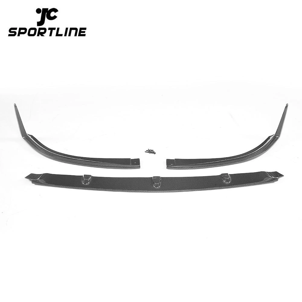JC-HD195  Front Bumper Lip Spoiler Splitters for Mercedes-Benz C Class W205 C205 C63 AMG Coupe 2 Door 2015 - 2019 Carbon Fiber and FRP 1