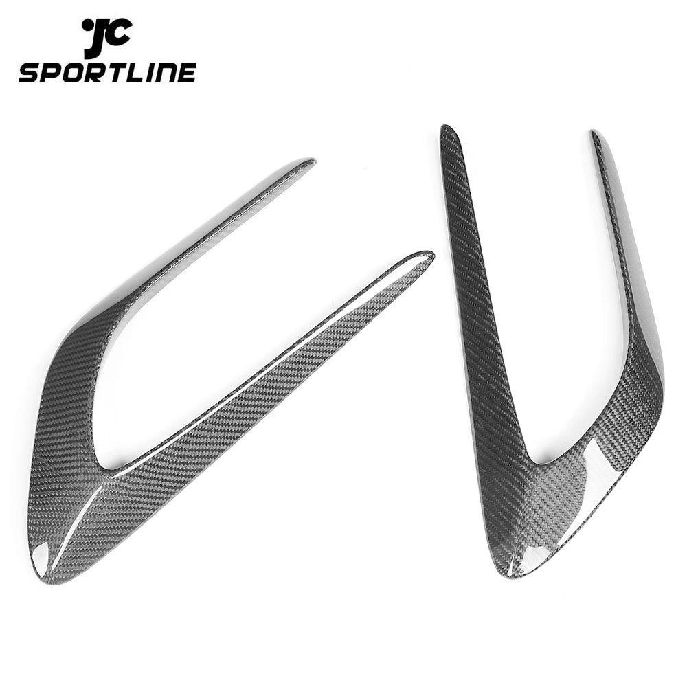 JC-BY006  Carbon Fiber / FRP Black Side Fender Vents Trims Canards Fins for Mercedes-Benz C-Class W205 C63 AMG Coupe 2015 2016 2017 1
