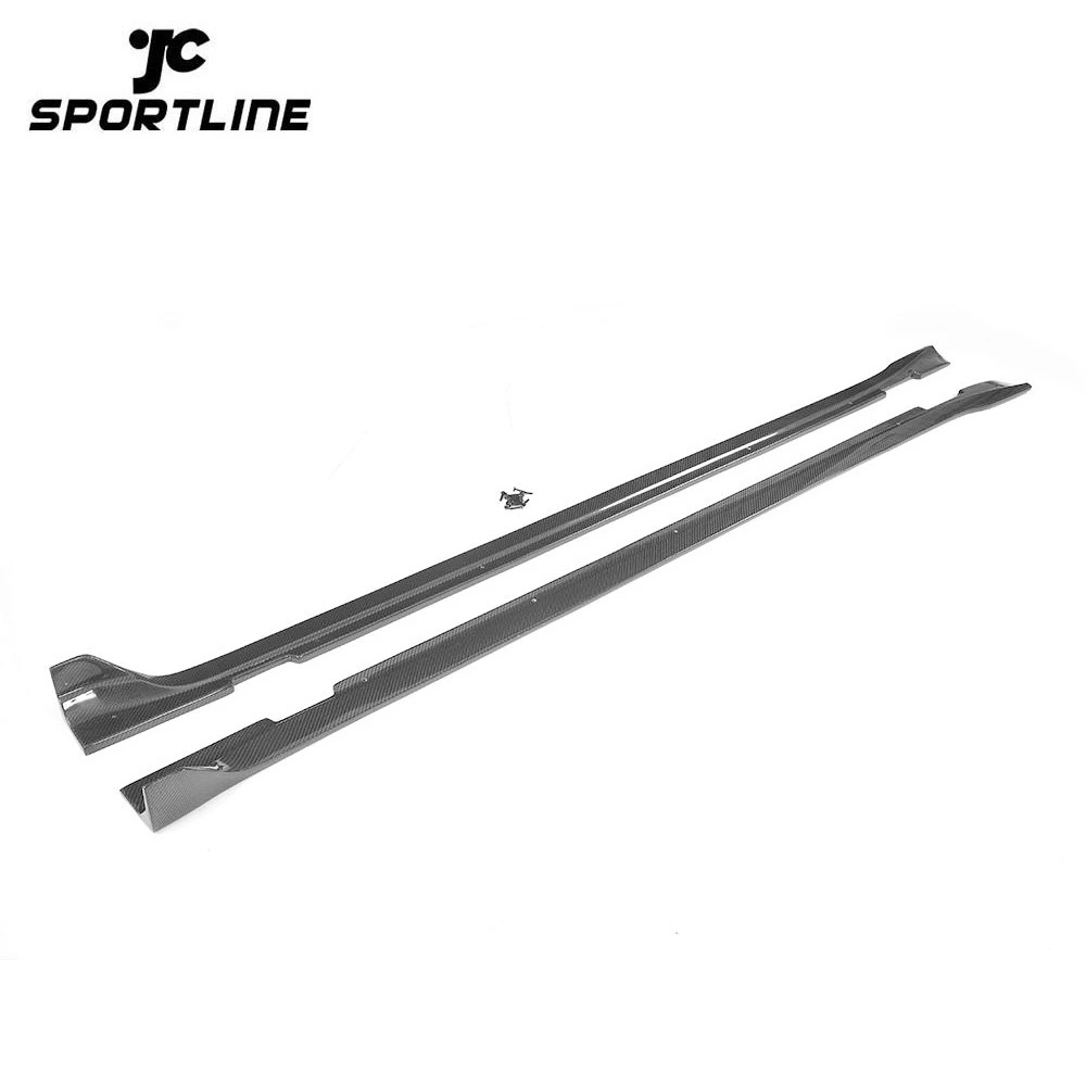 JC-HD206  Carbon Fiber Side Skirts Extesion Lips Bumper Aprons For Porsche Panamera Base GTS Turbo S Hatchback 4 Door 2014 - 2016 1