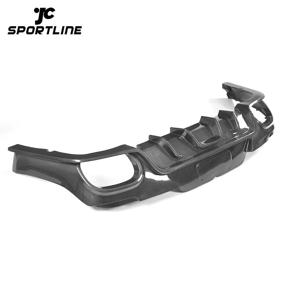 JC-XP2001  Carbon Fiber Rear Diffuser Lip Spoiler Bumper Guard for Porsche Panamera Hatchback 4 Door 2014 - 2016 Car Styling 1