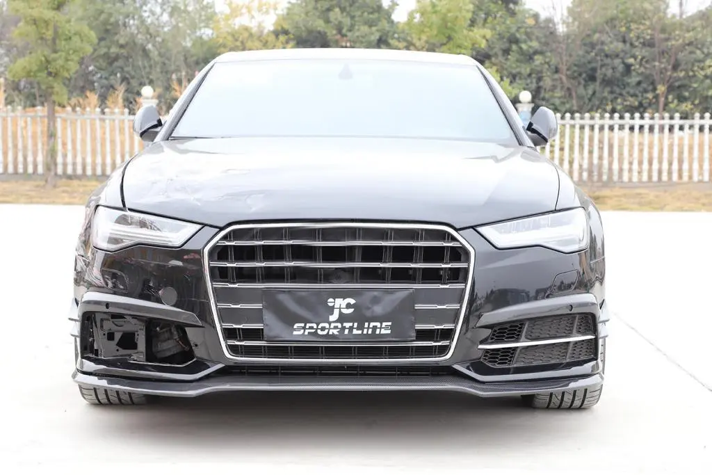 JC-HD210  Carbon Fiber Front Lip Spoiler for Audi S6 A6 C7 Sedan 4-Door 16-18 1