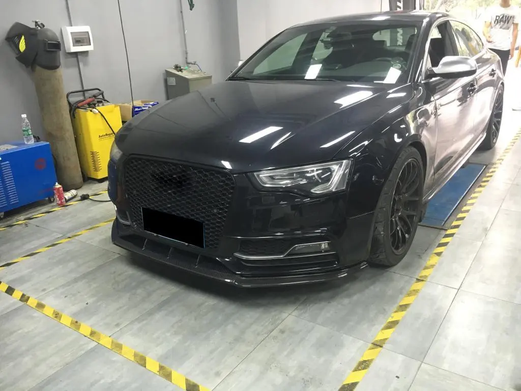 JC-HD120 Carbon Fiber Facelift Front Bumper Lip for Audi A5 S5 8T Base Coupe 2-Door 12-16 1