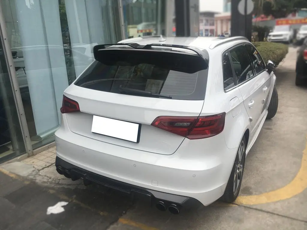 JC-HD208 Carbon Fiber Roof Spoiler for Audi S3 RS3 8V A3 Hatchback 2-Door 2014-2018 1