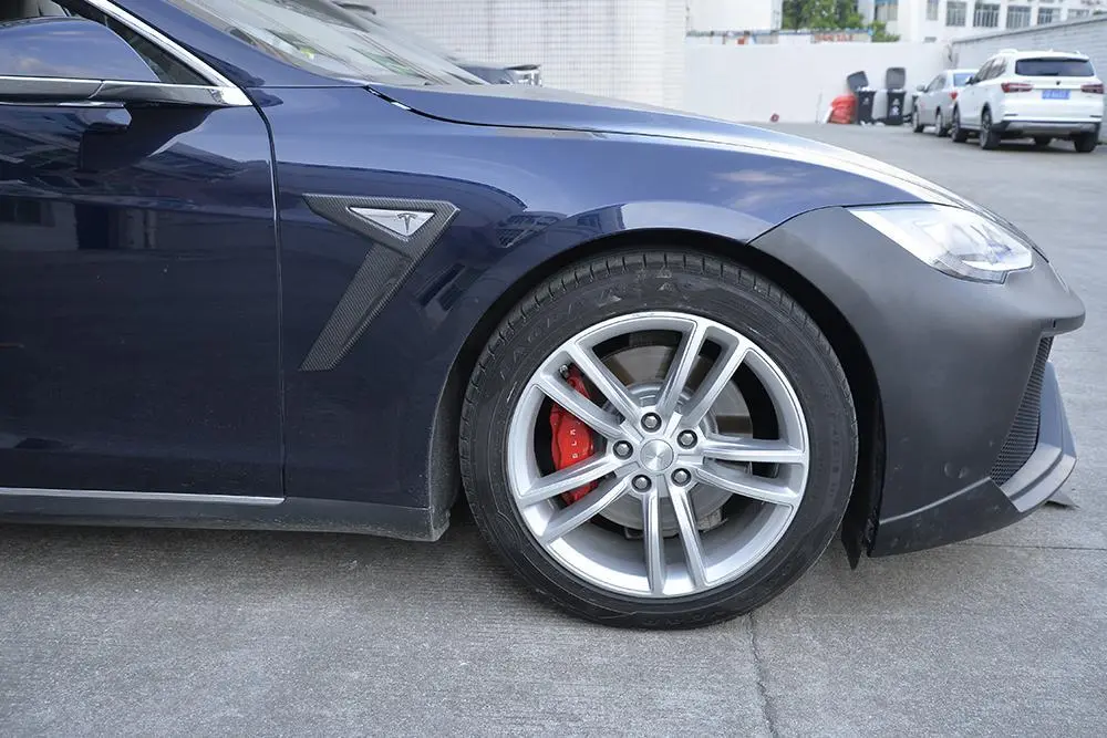 ML-XM234 Carbon Fiber Side Air Fender Vents For Tesla Model S 12-16 1