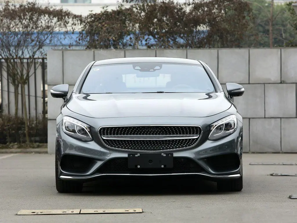 ML-XM384 Carbon Fiber Front Bumper Lip for Mercedes Benz S Class S500 S550 Coupe 2-Door 2014-2017 1