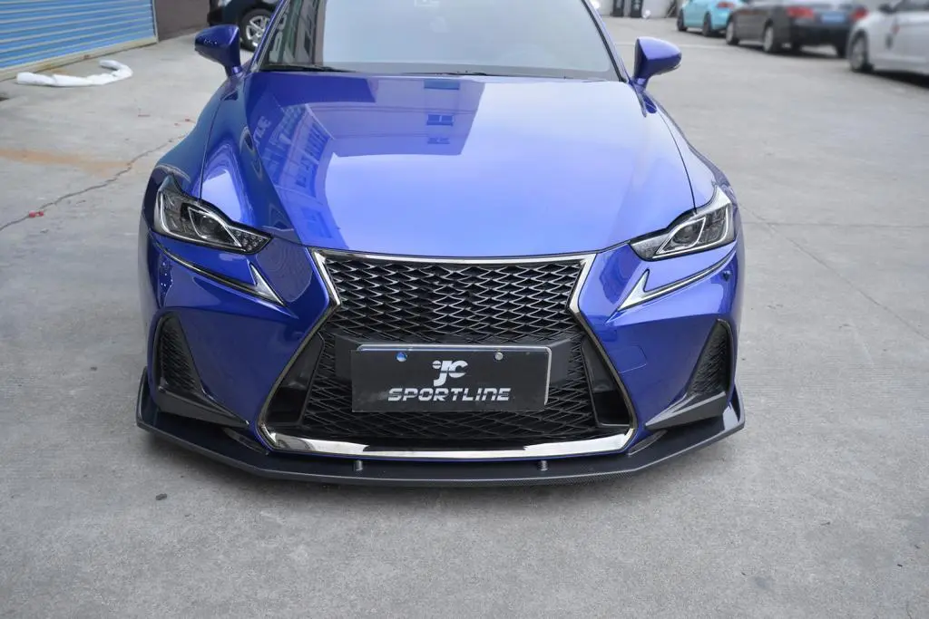 ML-XM309 Carbon Fiber / FRP Front Bumper Lip Spoiler Splitters for Lexus IS300 IS350 Base F Sport Sedan 4-Door 2017 2018 Guard Protector 1