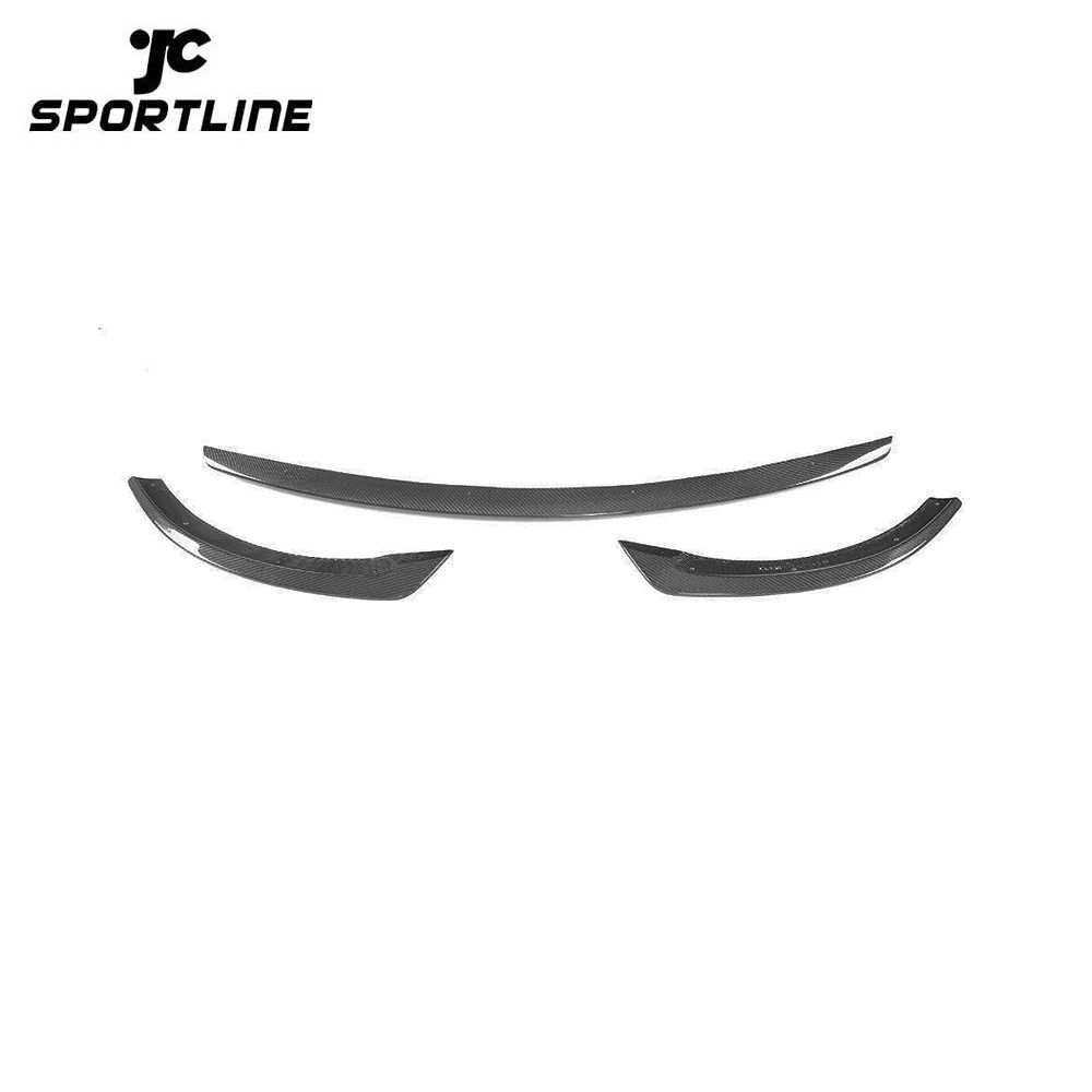 ML-XM322 3PCS/SET Carbon Fiber Front Lip for Mercedes Benz E-Class W213 E43 Sport Sedan 17-18 1