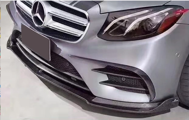 JC-20180730 Carbon Fiber Front Canards for Mercedes Benz W213 E43 E200 E300 E400 Sport 17-18 1