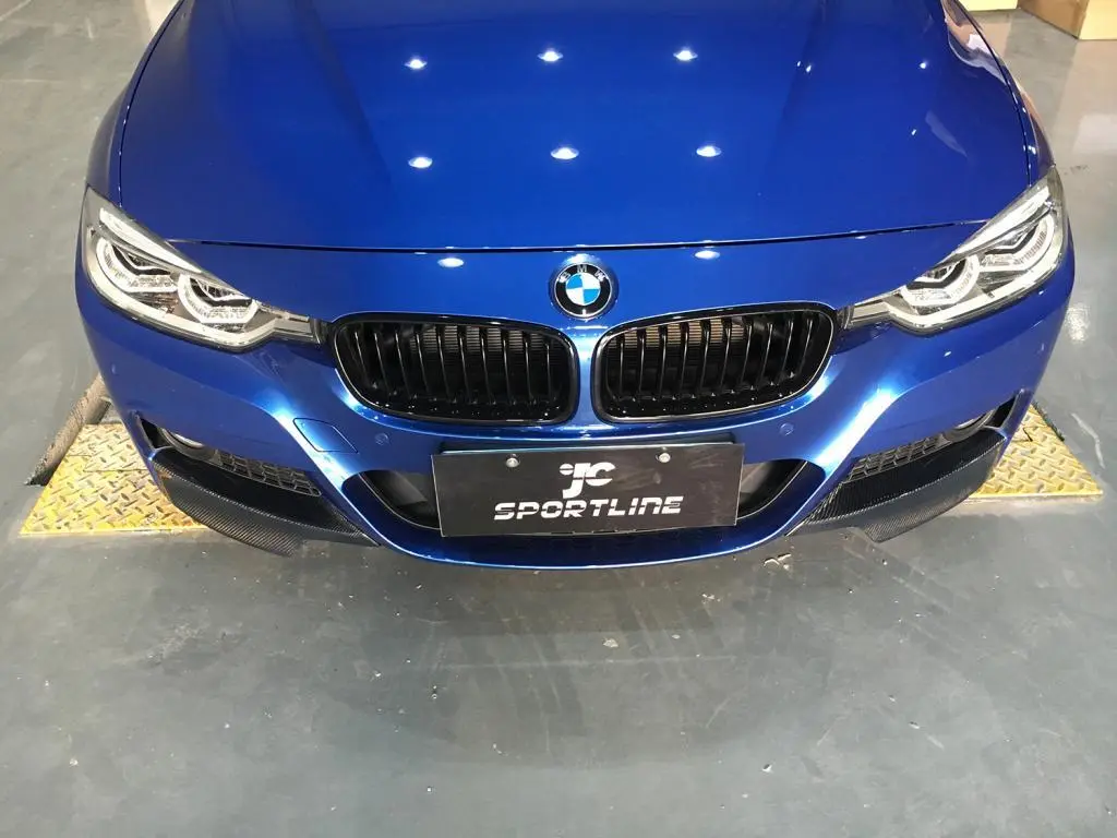 Carbon Fiber Front Bumper Side Splitters Aprons for BMW 3 Series F30 320i 325i 328i 335i M Sport Only Sedan 4-Door 2013-2017 1