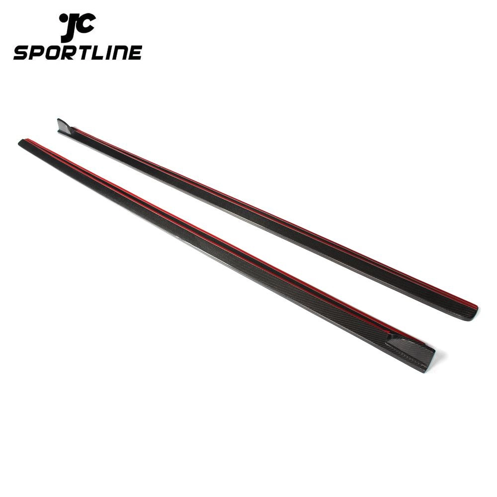 JC-L20150923 Carbon Fiber Car Side Skirts for VW Polo Hatchback 15-16 1