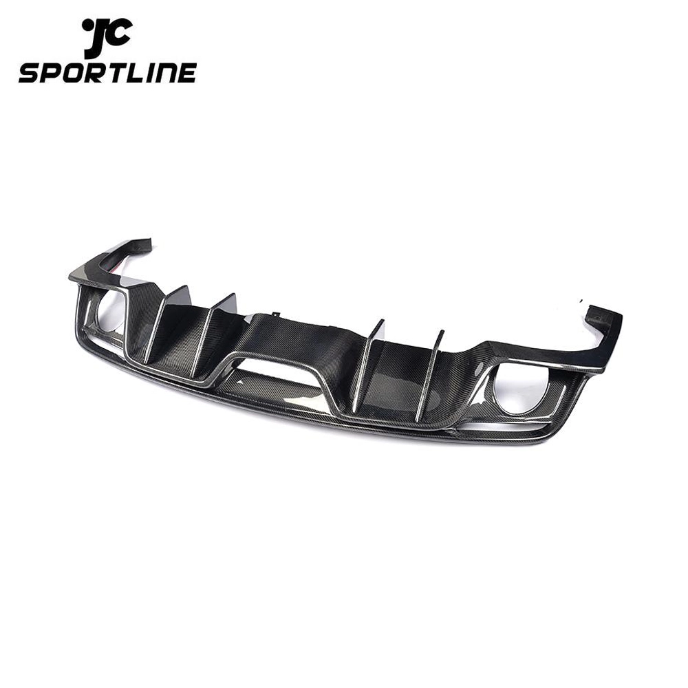 JC-20170301-2  Carbon Fiber Rear Bumper Diffuser for Ford Mustang GT Coupe 2-Door 2015-2017 1