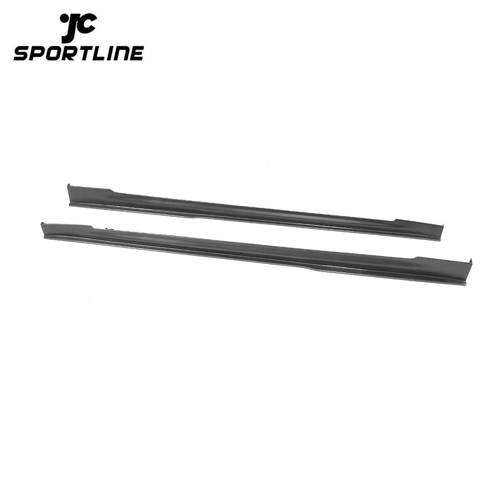 JC-XP1684 Carbon Fiber Side Skirts Extension for Tesla Model S Sedan 4-Door 12-16 1