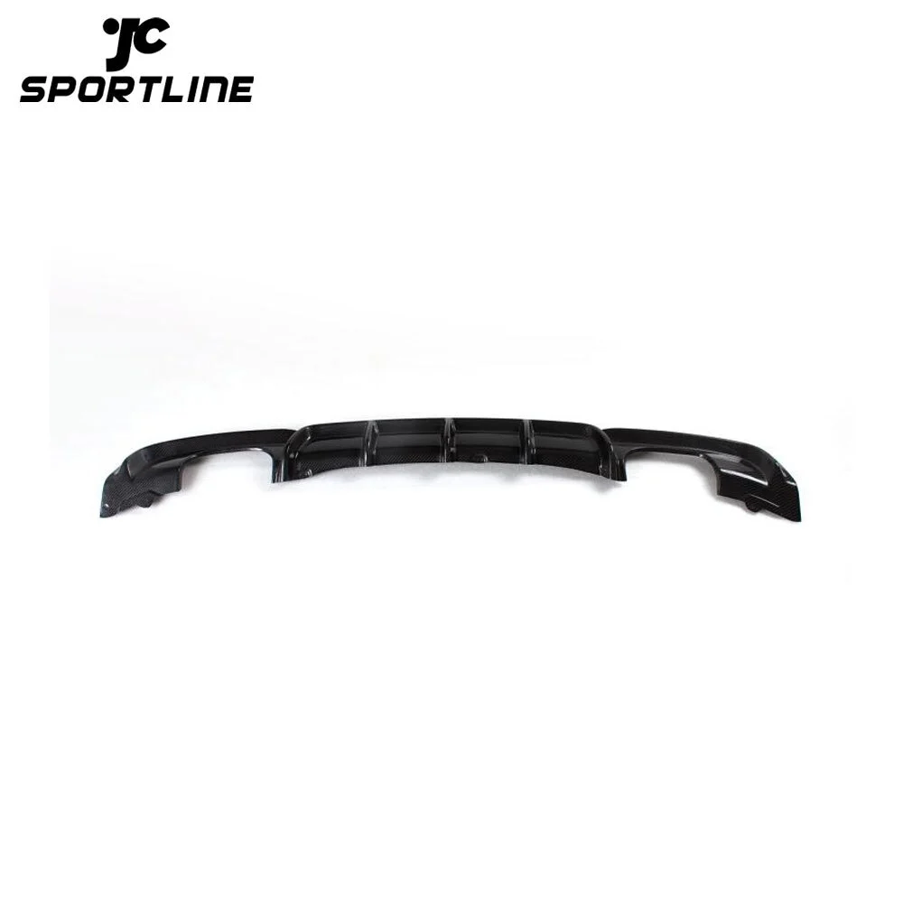 JC-BMEF3023 Carbon Fiber Car Styling Rear Bumper Guard Diffuser Lip Spoiler for BMW F30 M Sport 2012 - 2017 Dual Exhaust Two Outlets 1
