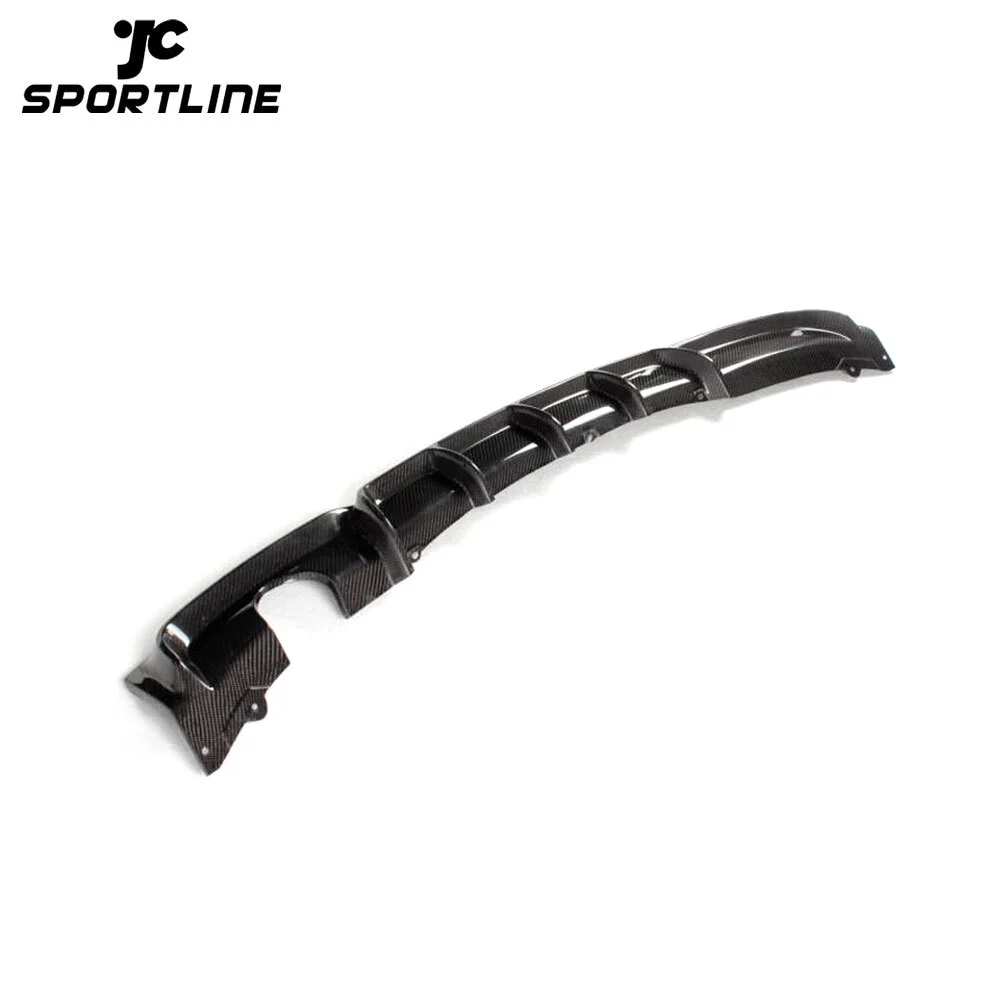 JC-BMEF3021 Carbon Fiber Rear Bumper Guard Diffuser Spoiler Lip for BMW F30 M Sport Bumper 2012 - 2017 Single Exhaust One Outlet 1