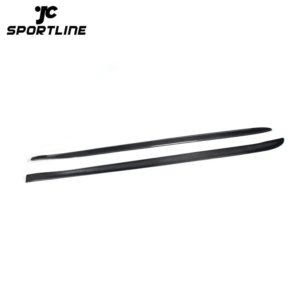JC-L20150721 2PCs/Set Carbon Fiber Side Skirts Extension Door Upper Aprons for BMW 4 series F32 M Tech M Sport Bumper Only 2014-2017 1
