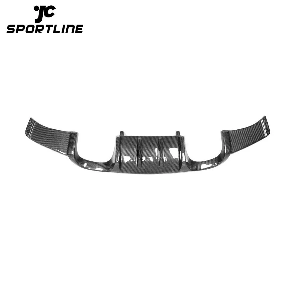JC-BME920533 Carbon Fiber Black Auto Rear Bumper Guard Lip Diffuser Spoiler for BMW E92 M3 2008 - 2013 Add On Style 1
