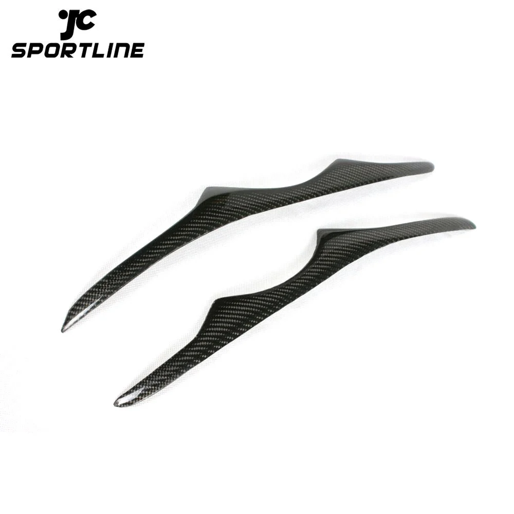 JC-BME920521 2PCS/set Carbon Fiber Front Headlight Eyelids Cover Trim Frontlamp Eyebrows for BMW 3 Series E92 Coupe 2-Door 2008-2013 1