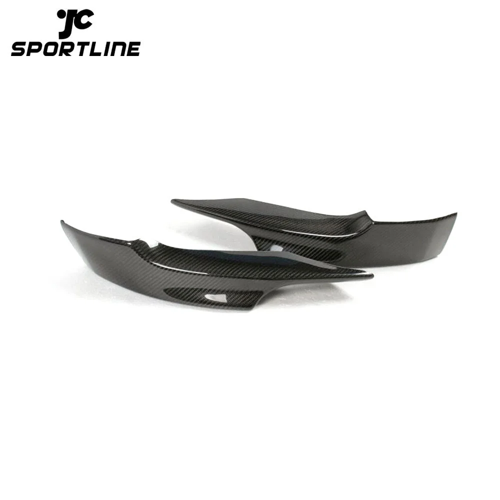 JC-BME920539 Carbon Fiber Car Bumper Aprons Front Splitters Flaps For BMW 3 Series E92 M Tech M-Sport Bumper 2007-2009 2PCS/Set 1