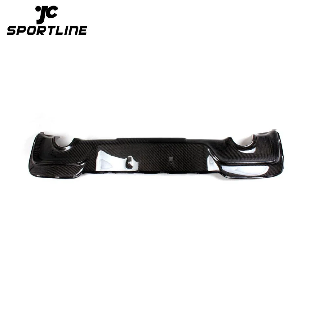 JC-XI074-1 Car Rear Bumper Lip Diffuser Guard for BMW 1 Series F20 M Sport M135i Bumper Only 2011 - 2014 Carbon Fiber 1