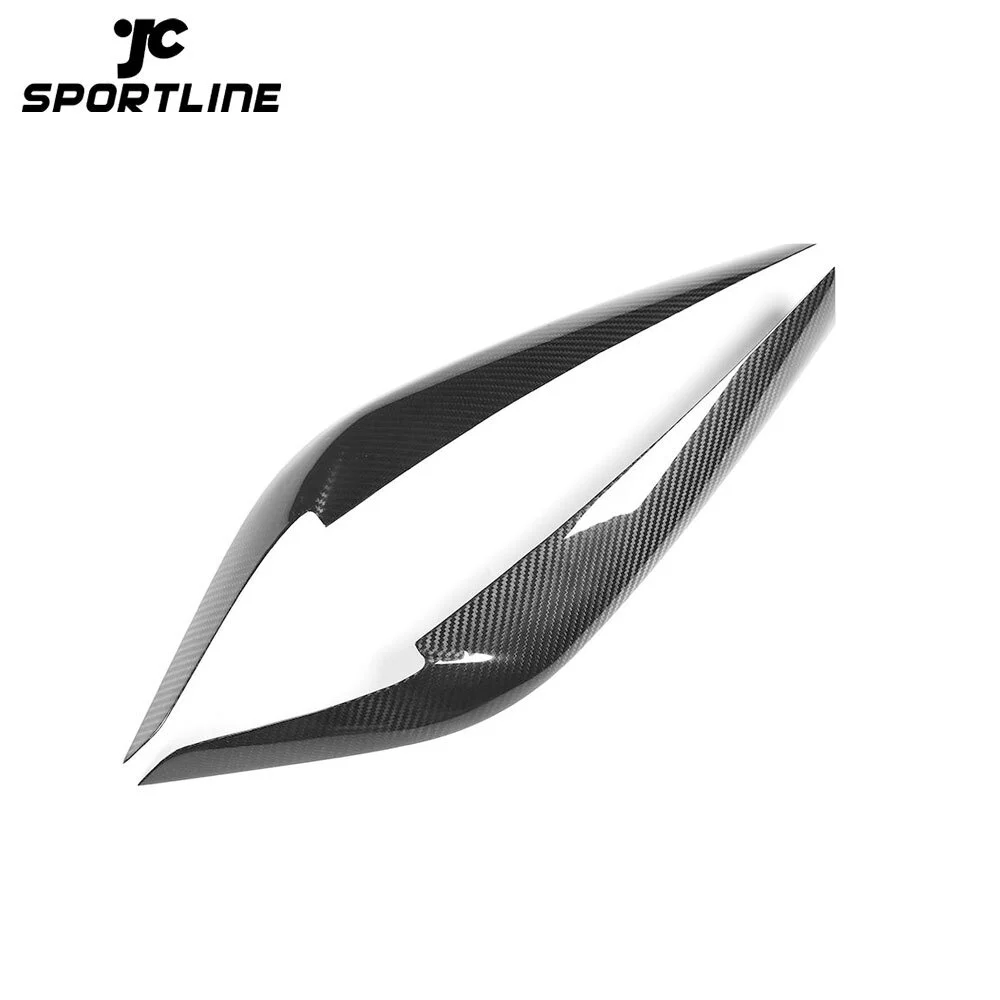 JC-20171219 Dry Carbon Fiber Headlight Eyelids Eyebrows for BMW G30 G31 G38 F90 M5 Executive Sedan 4-Door 2017 2018 1