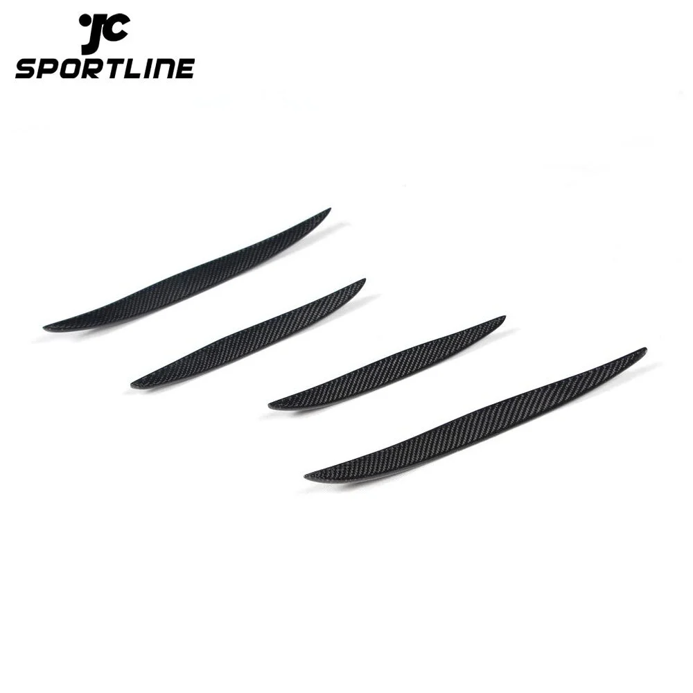 JC-XP890 A3 S3 Carbon Fiber Rear Bumper Bar Side Fins Moulding Trims Fit for Audi A3 S3 4-doors 2014 1