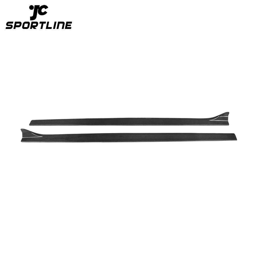 JC-20150602 Carbon Fiber Black Auto Car Side Skirts Extension Lip Apron Side Body Kits for Audi A3 Sline S3 Sedan 4-Door 2014 - 2017 1