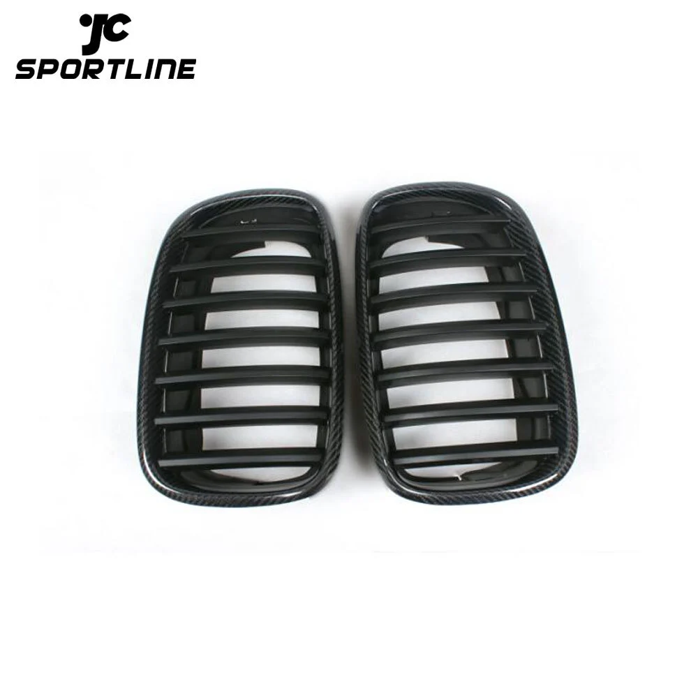 JC-BME701005 X Series Carbon Fiber Replacement Car Front Center Mesh Racing Grills for BMW X5 X6 F15 F16 35i 50i 2015 2016 1