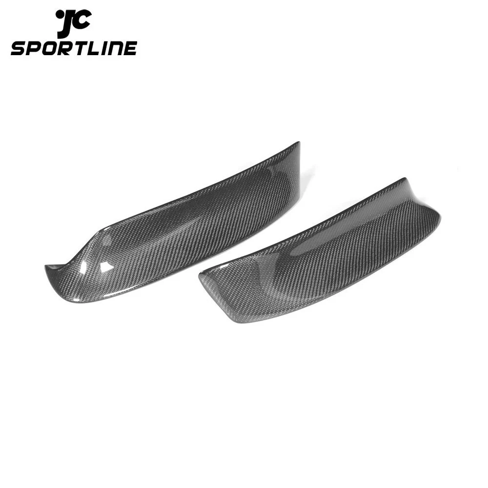 JC-BME460205 Carbon Fiber Car Front Bumper Lip Spoiler Splitters for BMW 3 Series E46 M3 Coupe 2000 - 2006 Aprons Cupwings Flaps Winglets 1