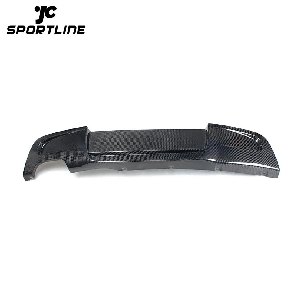 JC-BME87007-1 Rear Bumper Diffuser Lip Guard Spoiler for BMW 1 Series E87 M Tech M Sport Bumper 2007 - 2011 Carbon Fiber 1