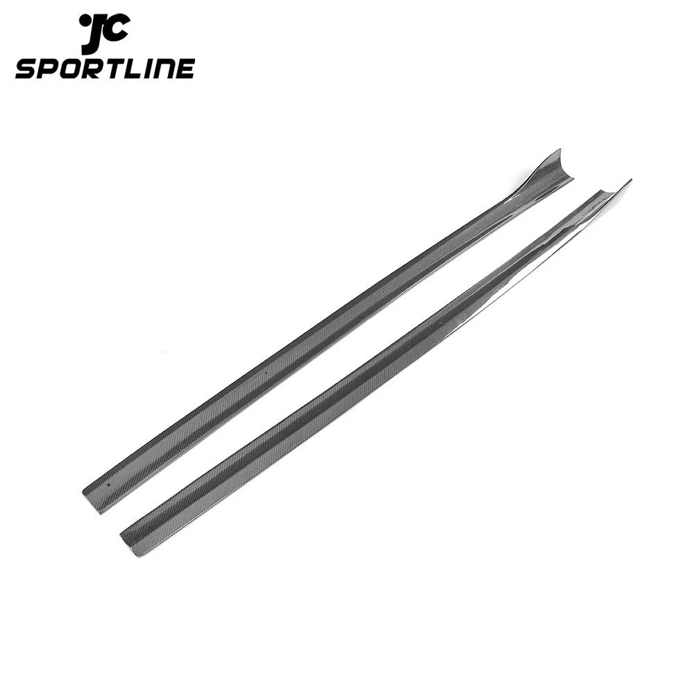 JC-HD150 Carbon Fiber Side Skirts Extension Lips Aprons for Audi A3 S LINE S3 Sportback 4 Door 2014 2015 Car Styling 1