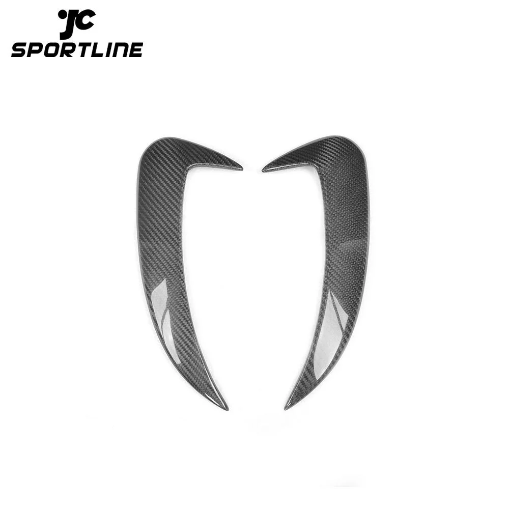 ML-XM144 Carbon Fiber Rear Bumper Side Vent Splitters Flaps for Mercedes-Benz C-Class W205 Sport C63 C43 AMG Sedan 2014 - 2017 1