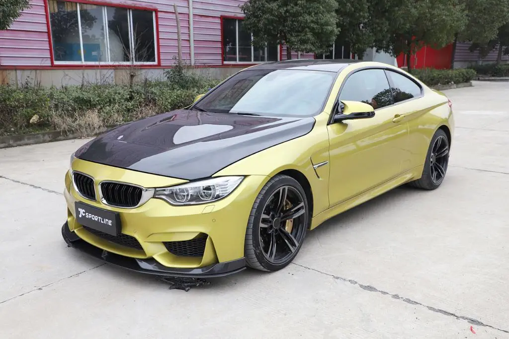 JC-XP1018 Carbon Fiber Car Front Bumper Lip for BMW F82 M4 2D F80 M3 4D 2015 1