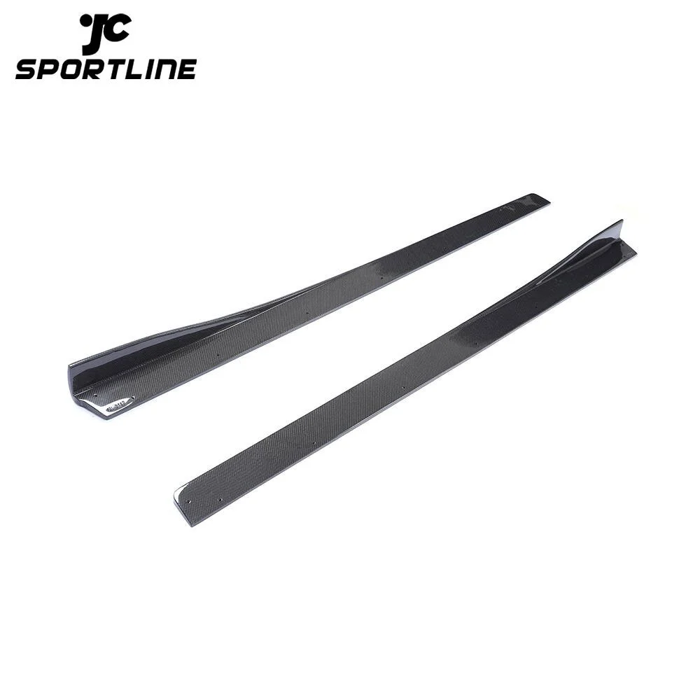 JC-HLY466 Carbon Fiber Side Skirts Extensions for BMW F82 M4 Sedan Coupe 2015 2016 2017 1