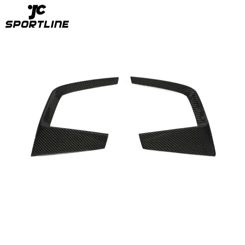 JC-HLY320-CF Carbon Fiber S4 Front Fog Lamp Vents Trims for Audi S4 B9 A4 Sline 2019 B Style 1