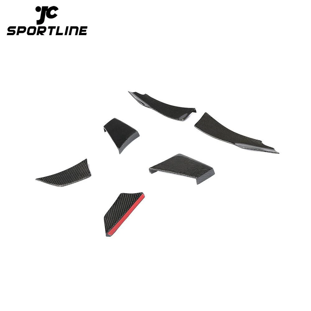 JC-HLY265 Vacuum Carbon Fiber F82 F83 M4 Front Canards Car Bumper Fins for BMW F80 M3 14-19 1