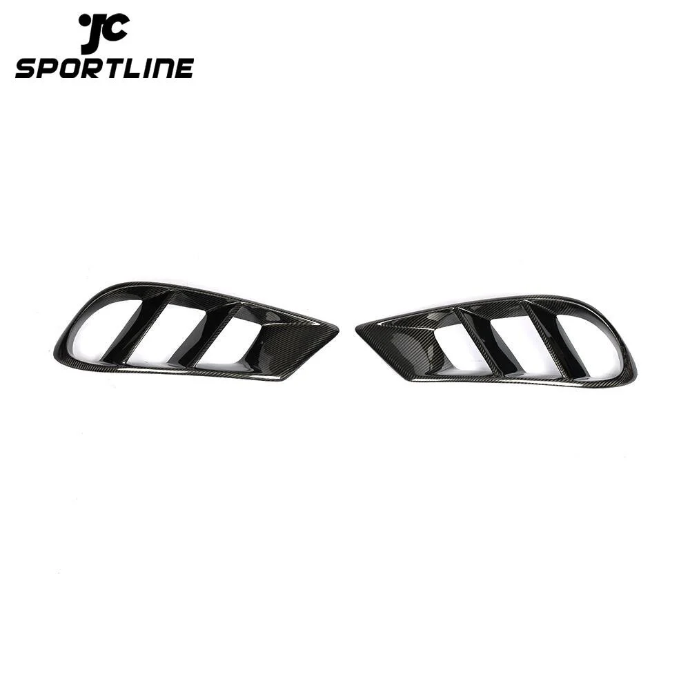 JC-HLY136 For Mercedes Benz CLS W218 CLS550 Carbon Fiber Front Bumper Fog lamp Mesh Grill Air Vents Cover Trim 1